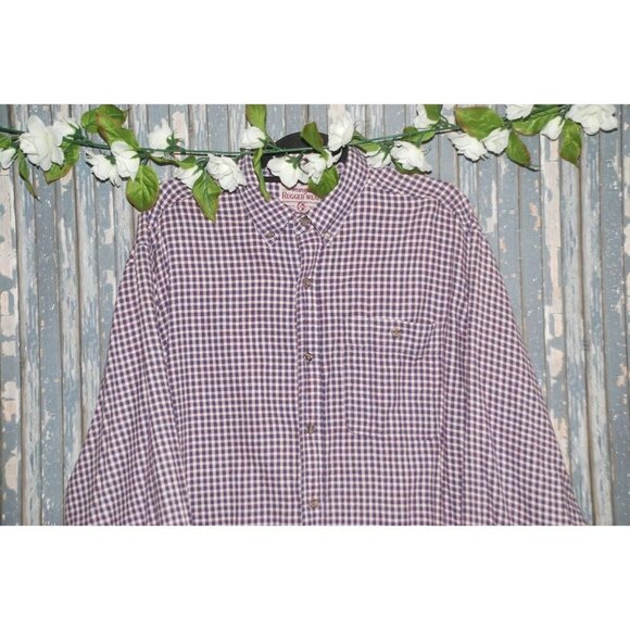 Wrangler Rugged Wear Men's 2XL Button Down Plaid Long Sleeve Outdoor Shirt - Picture 2 of 7